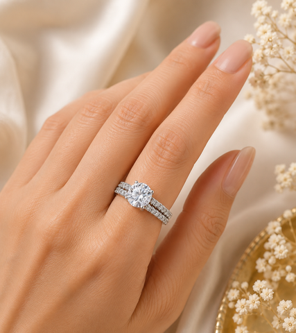 1.5 Carat American Diamond Solitaire Ring In 925 Sterling Silver