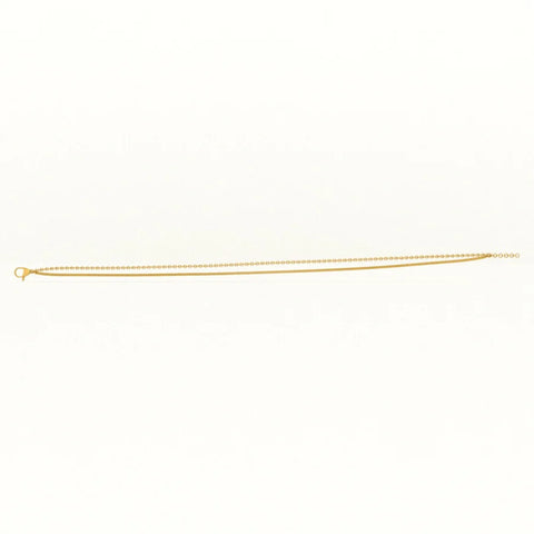 Two Layered Solid Cable Anklet