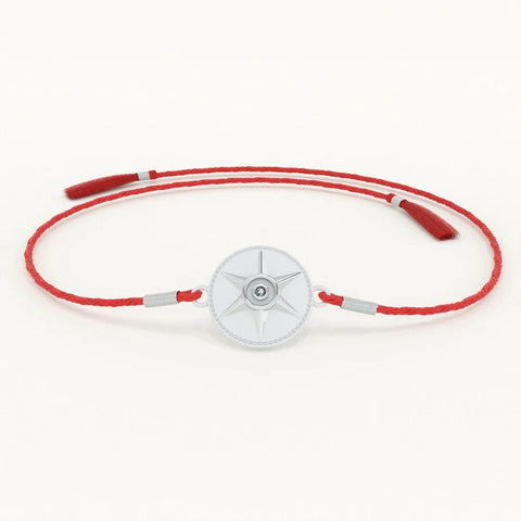 Karmic Circle 0.01 Carat Lab-Grown Diamond 999 Silver Rakhi
