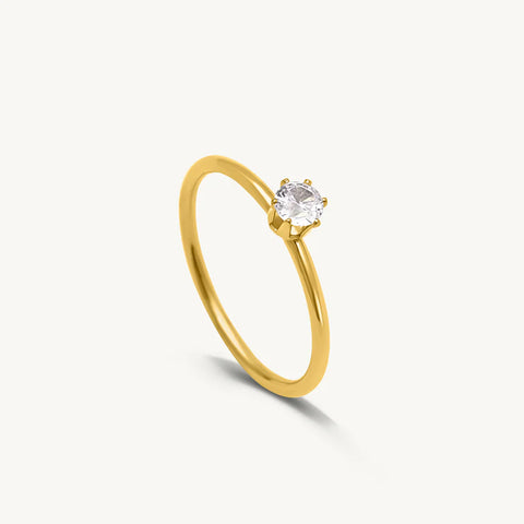 Mini Solitaire-Look Ring